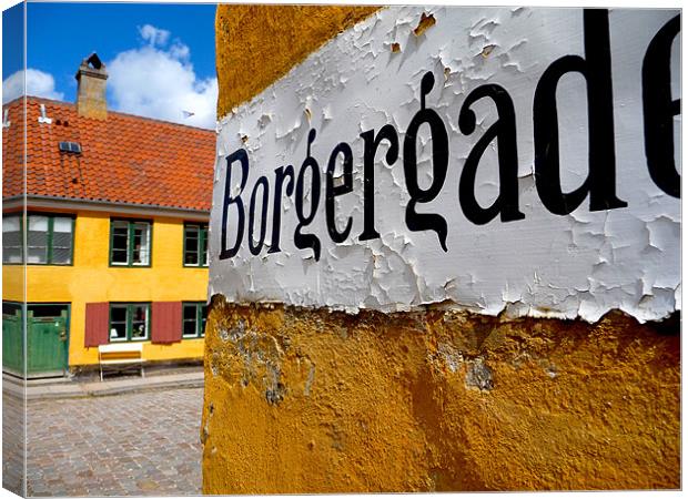 Borgergade in Copenhagen Canvas Print by peter tachauer