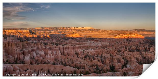 Bryce Canyon sunset (panoramic)  Print by Derek Daniel