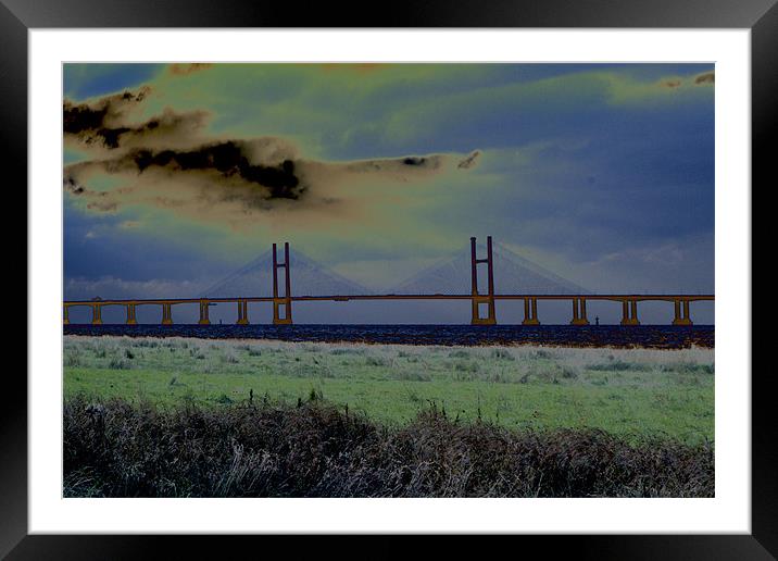 New Severn crossing Framed Mounted Print by les tobin