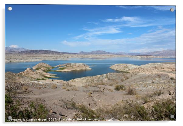 Lake Mead, Nevada Acrylic by Carmen Green