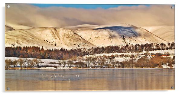 Snow Over The Ochil Hills, Scotland. Acrylic by Aj’s Images