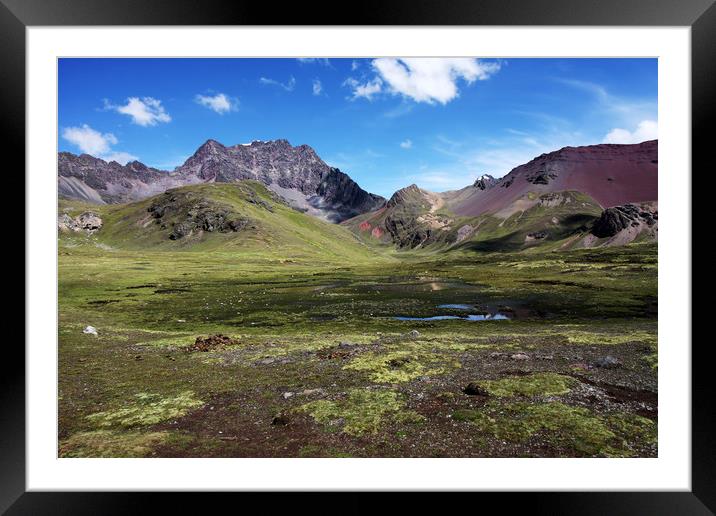 Painted Mountains, Peru  Framed Mounted Print by Aidan Moran