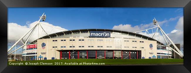 Bolton Wanderers Macron Stadium Framed Print by Joseph Clemson
