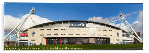 Bolton Wanderers Macron Stadium Acrylic by Joseph Clemson