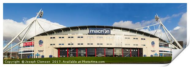 Bolton Wanderers Macron Stadium Print by Joseph Clemson