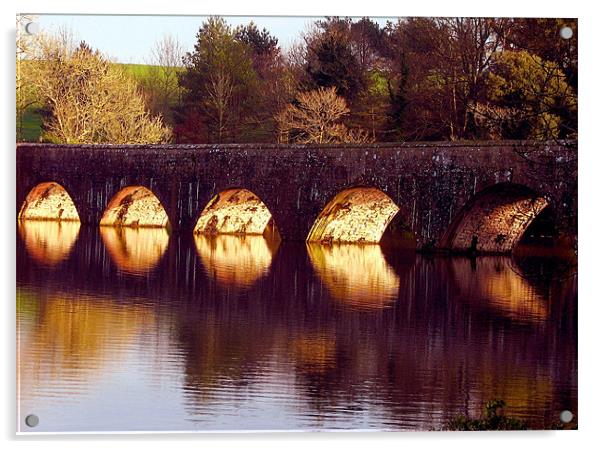 Natural Light Bridge.Pembrokeshire. Acrylic by paulette hurley