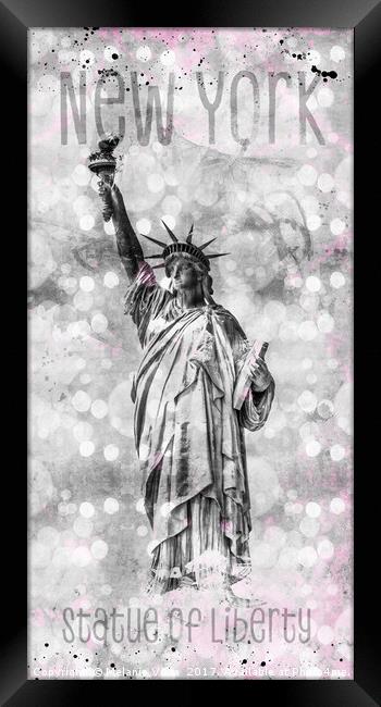 Graphic Art NEW YORK CITY Statue of Liberty Framed Print by Melanie Viola