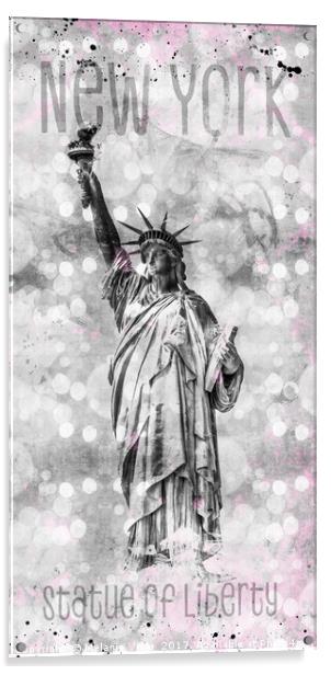 Graphic Art NEW YORK CITY Statue of Liberty Acrylic by Melanie Viola