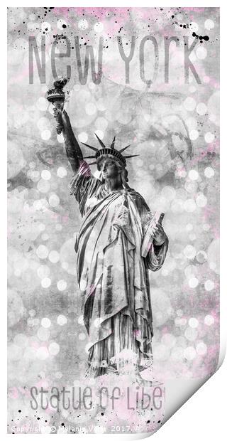Graphic Art NEW YORK CITY Statue of Liberty Print by Melanie Viola