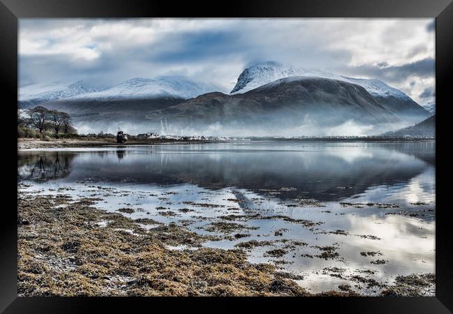 Corpach and the Nevis Range Framed Print by Valerie Paterson