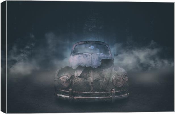 rusty beetle in the woods Canvas Print by Guido Parmiggiani