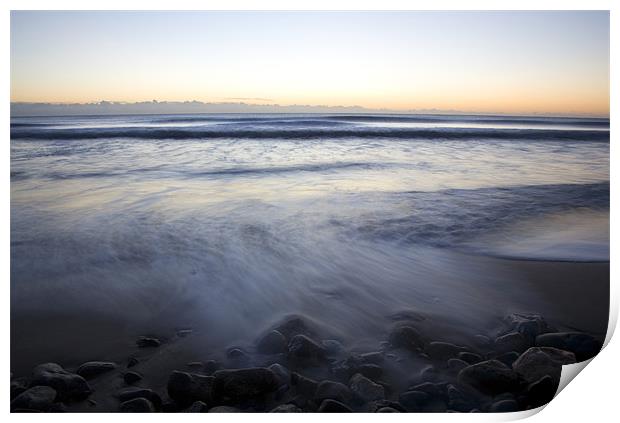 Ballynaclash beach at dawn Print by Ian Middleton