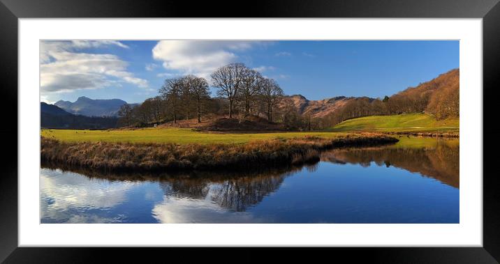 River Brathay Panorama                        Framed Mounted Print by Darren Galpin