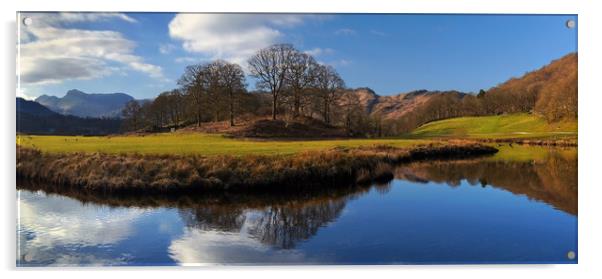 River Brathay Panorama                        Acrylic by Darren Galpin