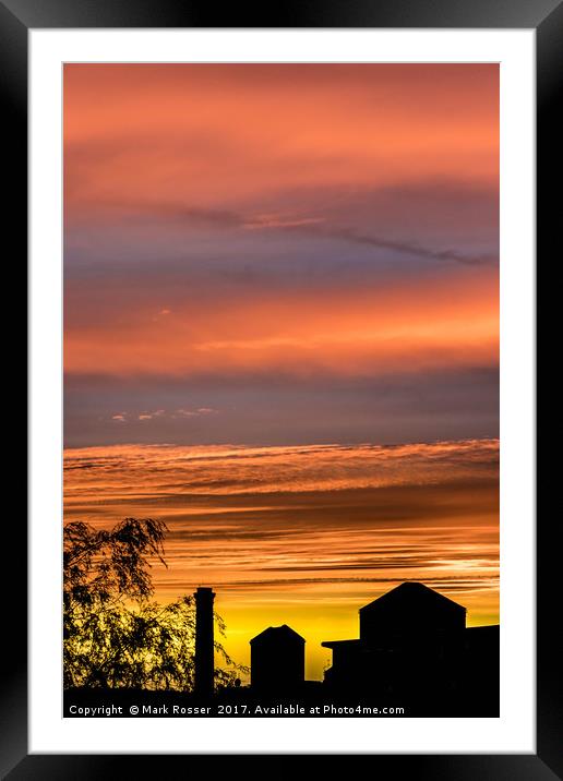 Silk Mill Sunset Framed Mounted Print by Mark S Rosser