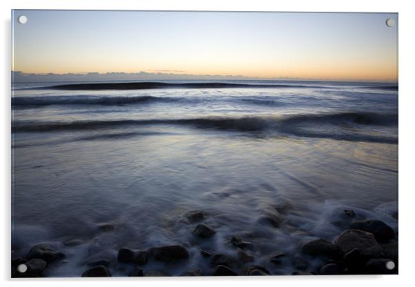 Ballynaclash beach at dawn Acrylic by Ian Middleton