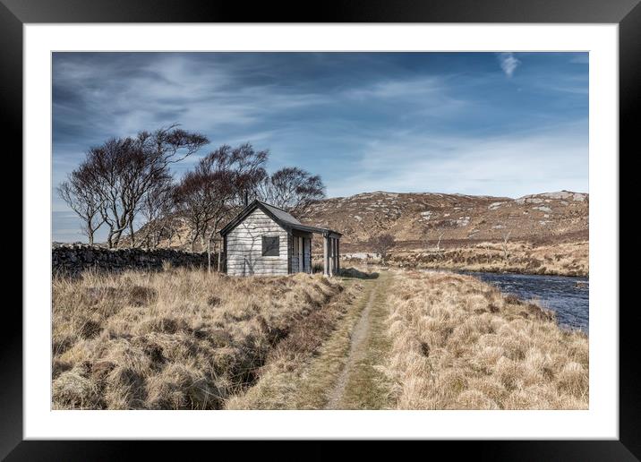 Cabin by the river Framed Mounted Print by Peter Scott