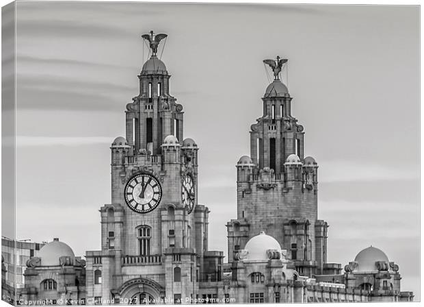 Liverpool's Liver Birds Canvas Print by Kevin Clelland