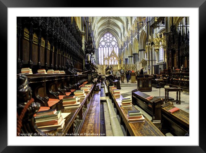 Choir stalls Framed Mounted Print by Colin Chipp