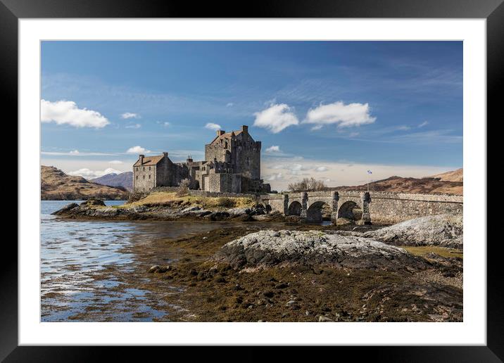 Eilean Donan Castle on a sunny day Framed Mounted Print by Peter Scott