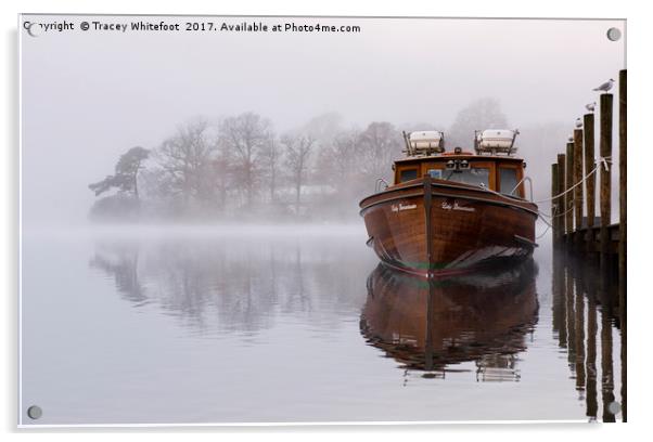 Moored in the Mist  Acrylic by Tracey Whitefoot