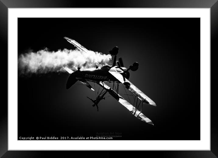 Aviation Art Noir Framed Mounted Print by Paul Biddles