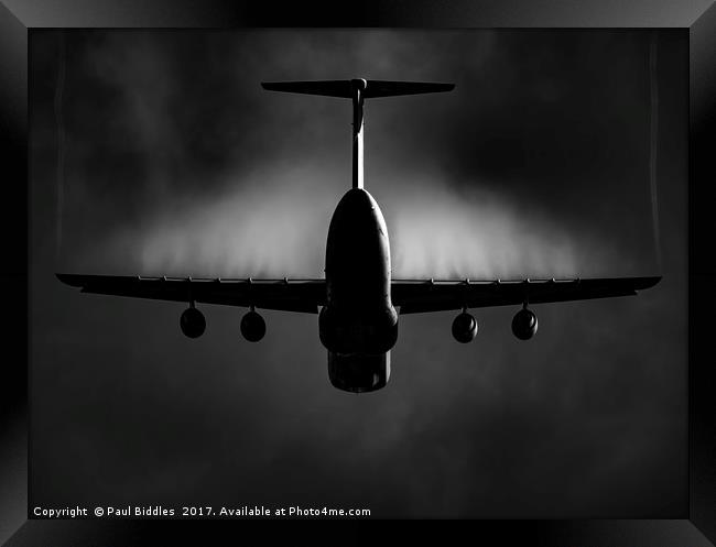 Aviation Art Noir Framed Print by Paul Biddles