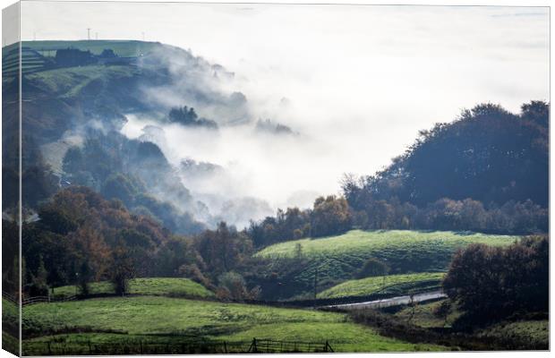 Countryside Fog  Canvas Print by chris smith
