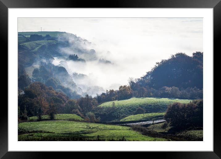 Countryside Fog  Framed Mounted Print by chris smith