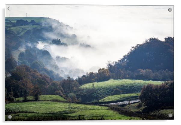 Countryside Fog  Acrylic by chris smith