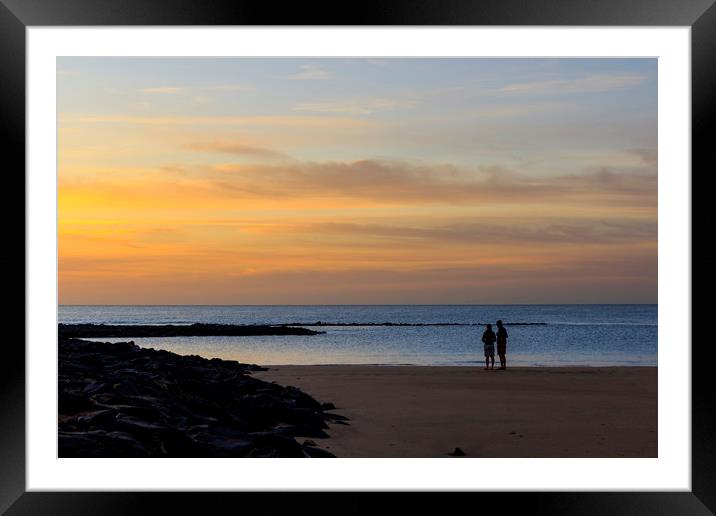 Fuerteventura sunrise  Framed Mounted Print by chris smith