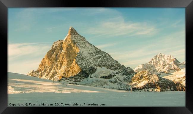 Afternoon light over the Matterhorn Framed Print by Fabrizio Malisan