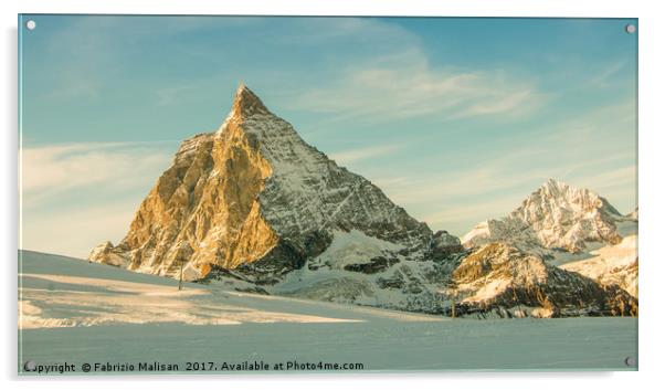 Afternoon light over the Matterhorn Acrylic by Fabrizio Malisan
