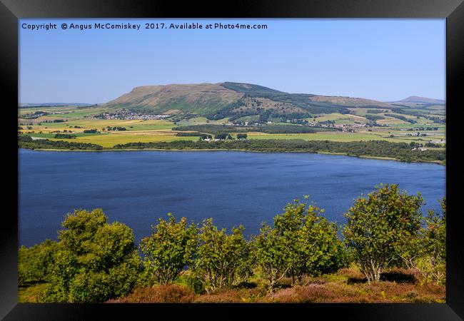 View across Loch Leven to the Lomond Hills Framed Print by Angus McComiskey