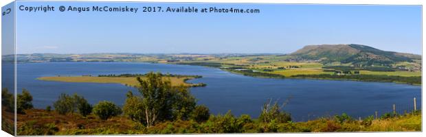 Panoramic view across Loch Leven to Lomond Hills Canvas Print by Angus McComiskey