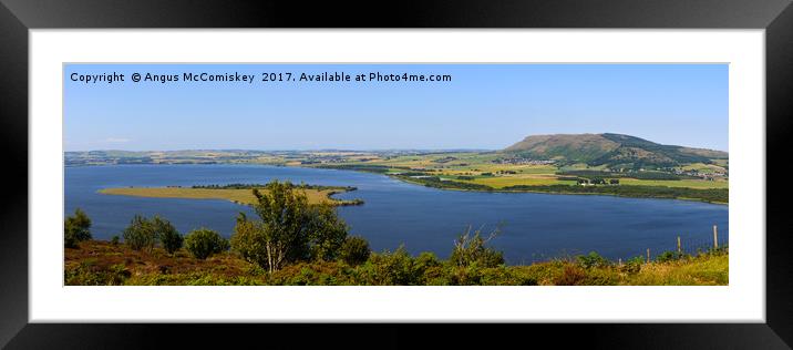 Panoramic view across Loch Leven to Lomond Hills Framed Mounted Print by Angus McComiskey