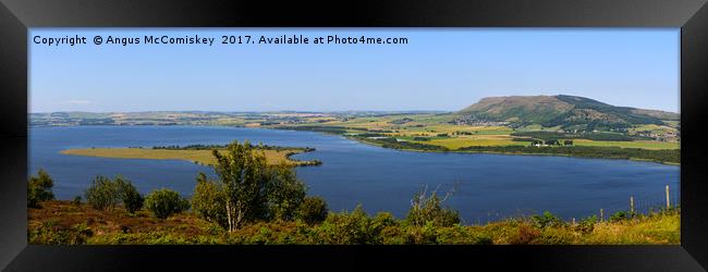 Panoramic view across Loch Leven to Lomond Hills Framed Print by Angus McComiskey