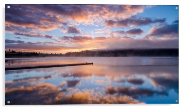 Exmoor Sunrise at Wimbleball Acrylic by Bob Small
