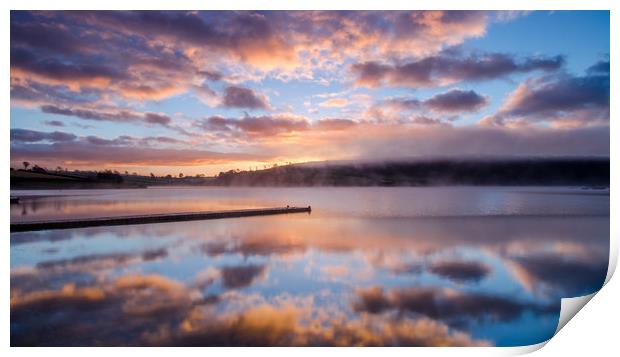 Exmoor Sunrise at Wimbleball Print by Bob Small