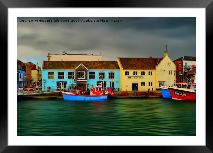Weymouth Old Harbour Framed Mounted Print by Heaven's Gift xxx68