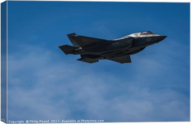     F-35B Lighting Stealth Fighter Jet in Flight   Canvas Print by Philip Pound