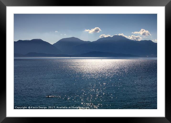 Mirabello Bay Blue Mood, Crete Framed Mounted Print by Kasia Design