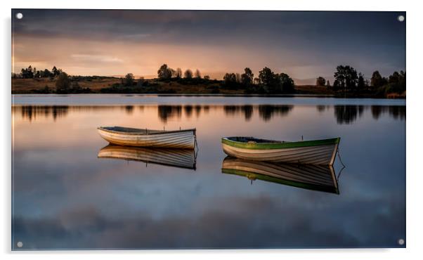 Loch Rusky Sunrise Acrylic by overhoist 