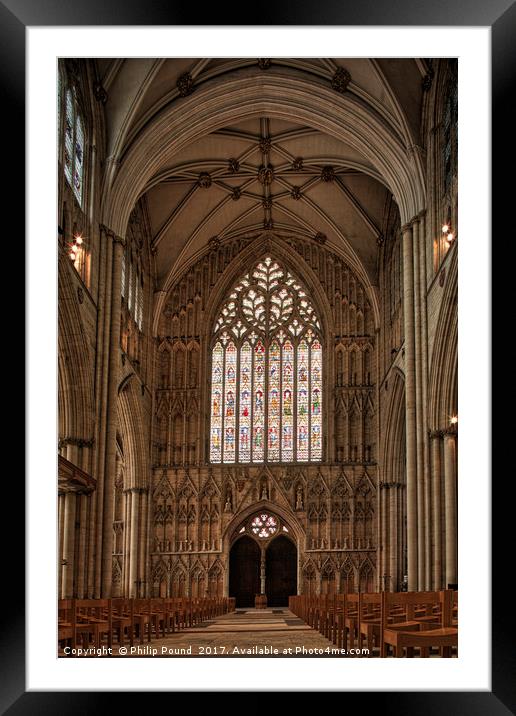 West Door of York Minster Framed Mounted Print by Philip Pound