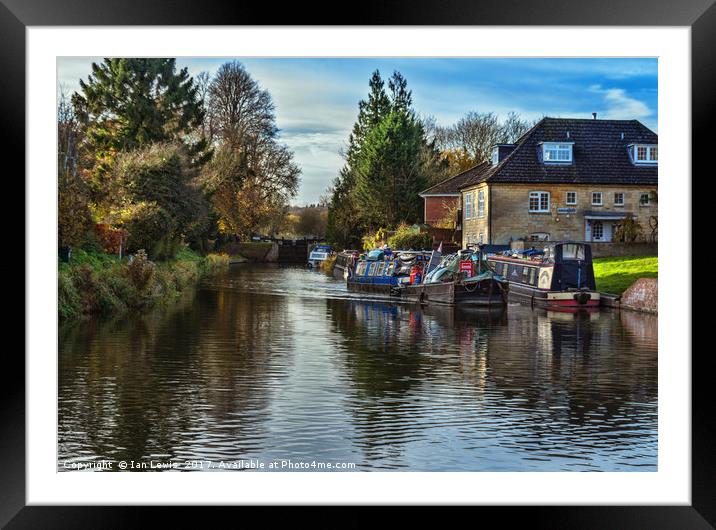 Hungerford Town Wharf And Lock Framed Mounted Print by Ian Lewis