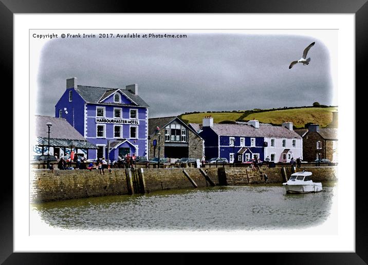 Aberaeron Harbour (Oil painting effect) Framed Mounted Print by Frank Irwin