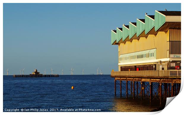 Herne Bay Pier and Isolated Pierhead Print by Ian Philip Jones