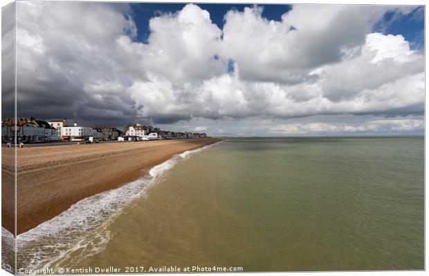 Huge Fluffy Clouds at Deal Canvas Print by Kentish Dweller