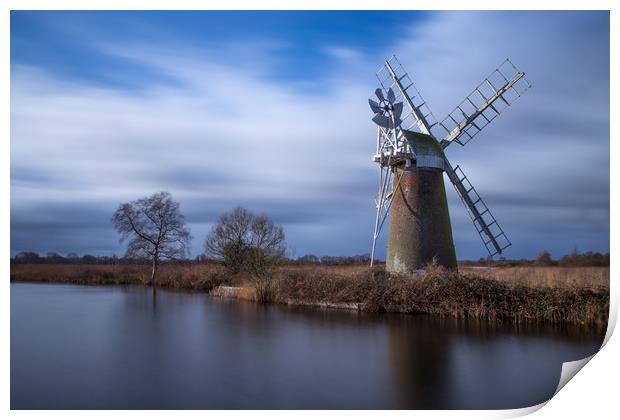 Norfolk Windmill Print by Steve Lansdell