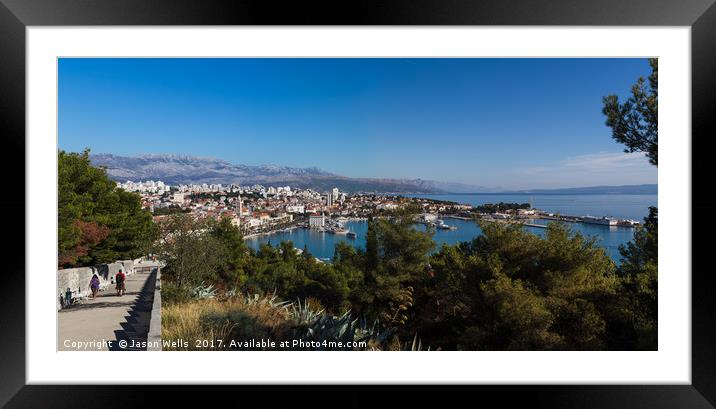 Looking down on Split Framed Mounted Print by Jason Wells